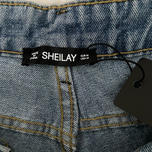 NWT Sheilay Size M Highrise Denim Shorts - Picture 5 of 5